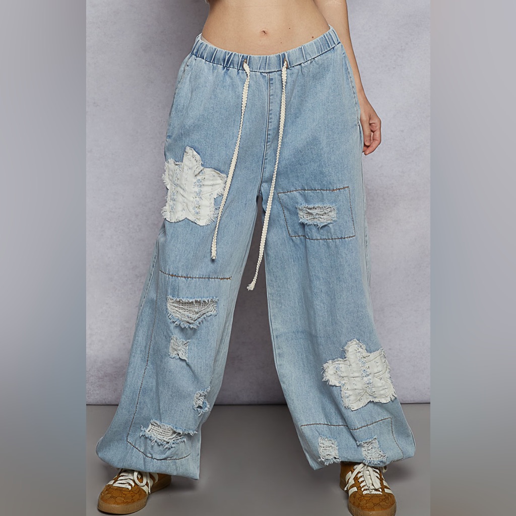 276 Patched Vintage Denim Joggers
